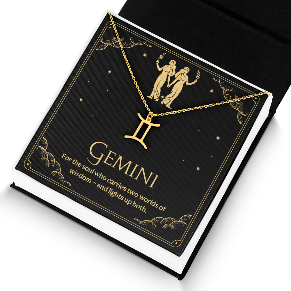 Gemini Zodiac Symbol Necklace