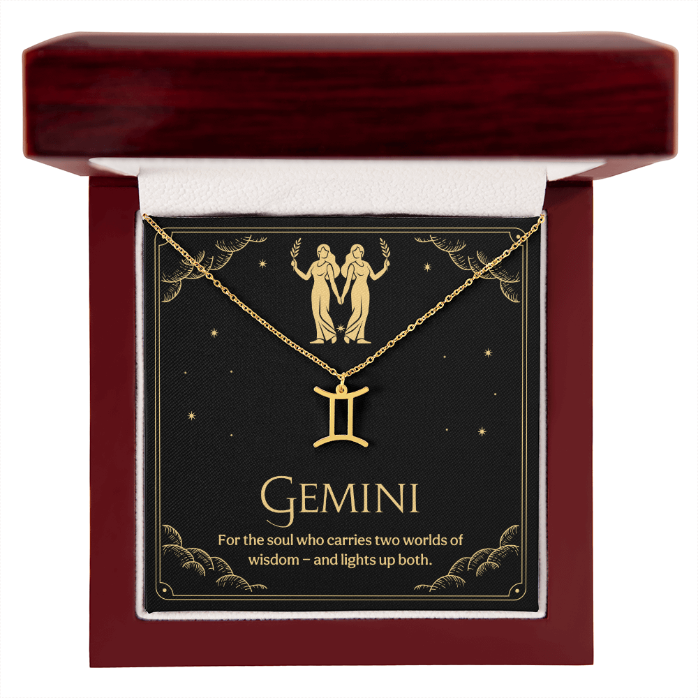 Gemini Zodiac Symbol Necklace