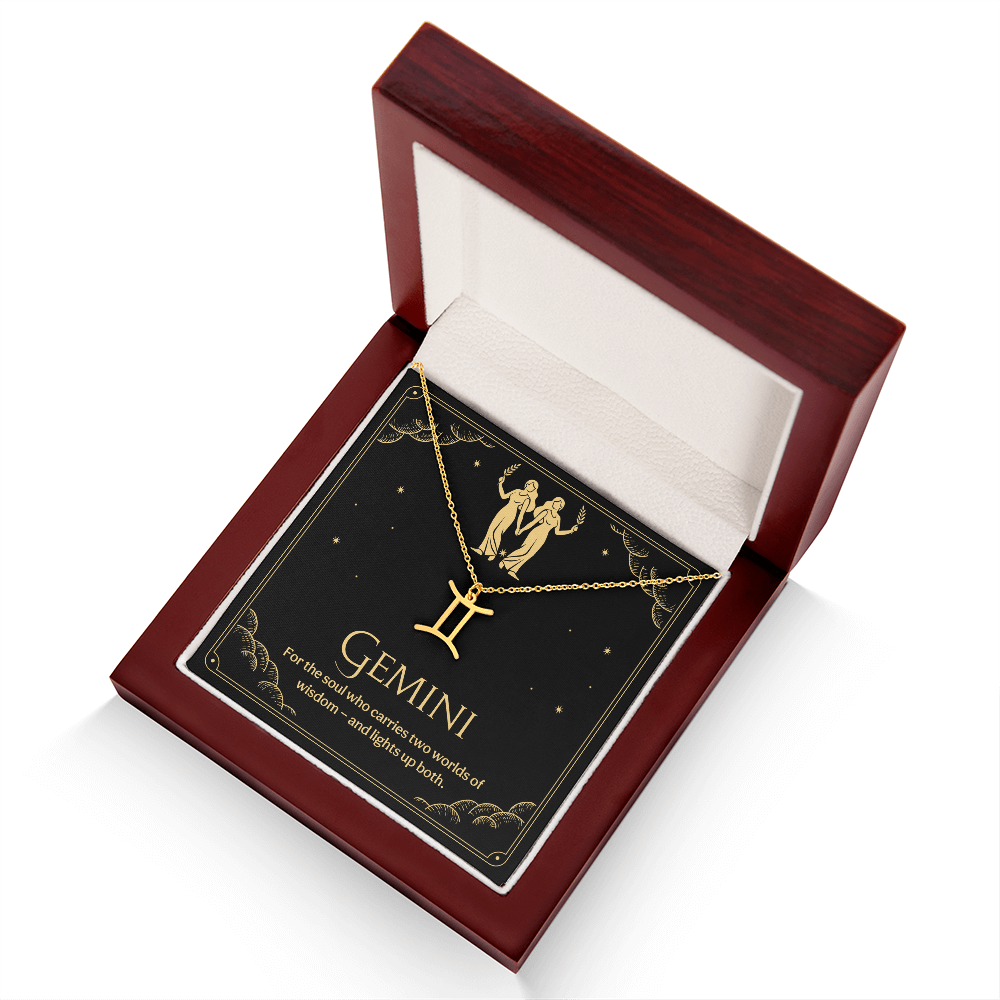 Gemini Zodiac Symbol Necklace