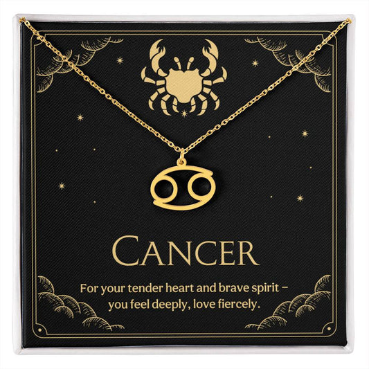 Cancer Zodiac Symbol Necklace