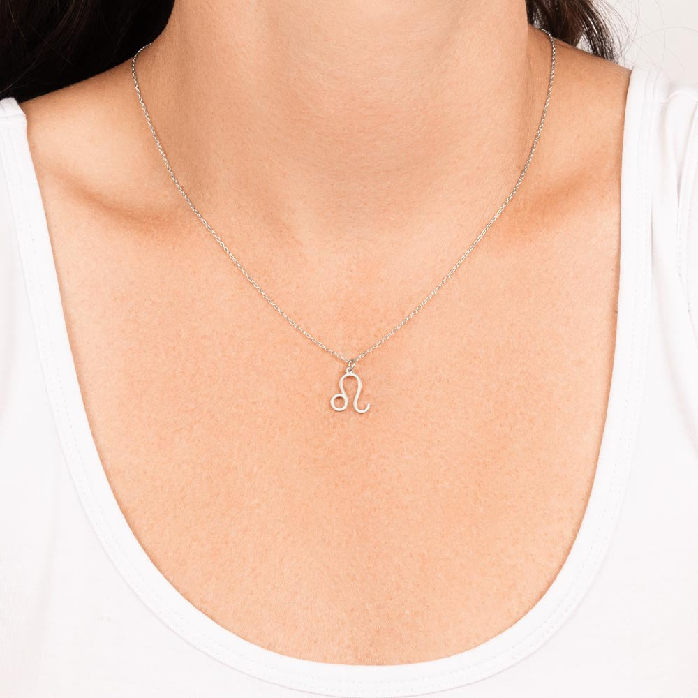 Leo Zodiac Symbol Necklace