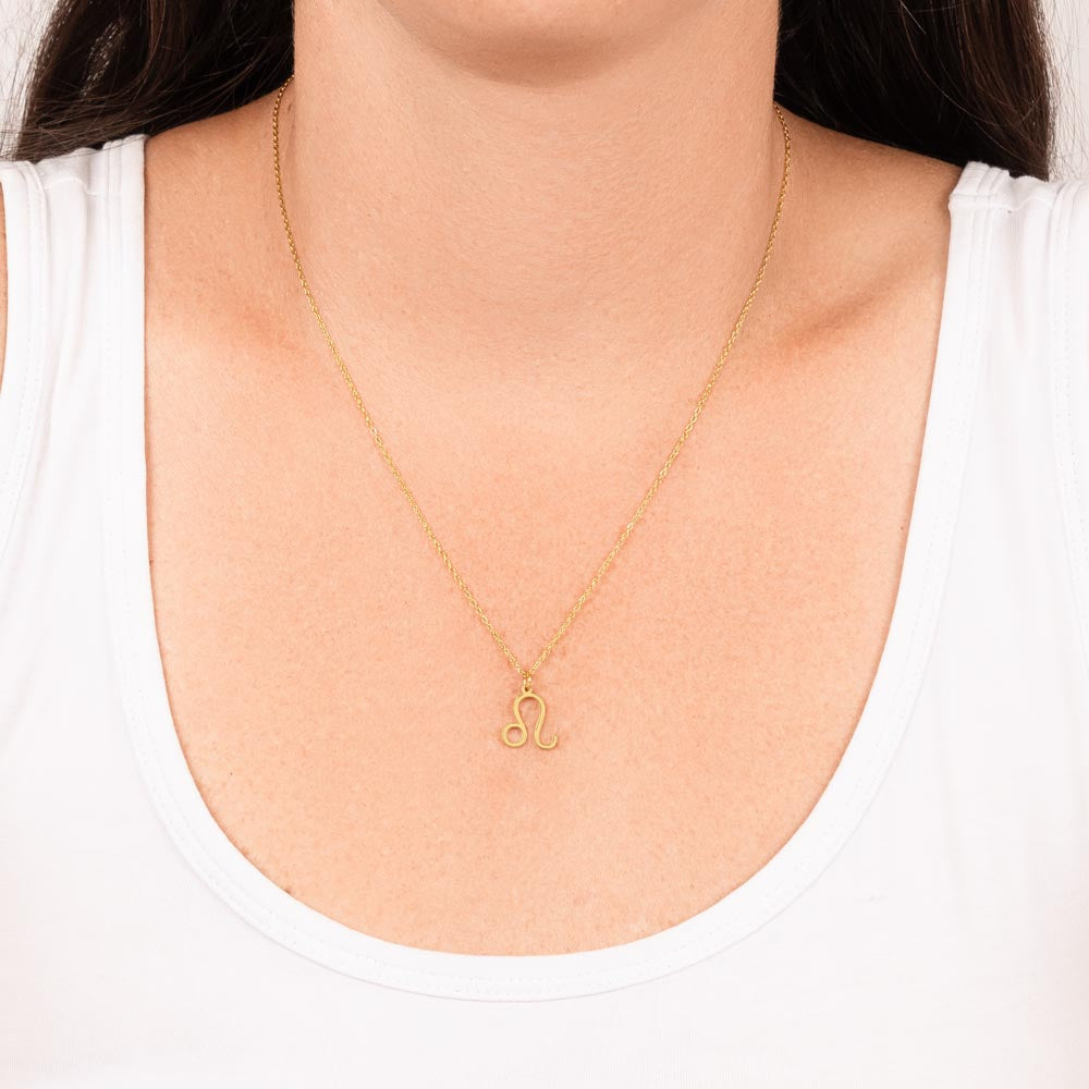 Leo Zodiac Symbol Necklace