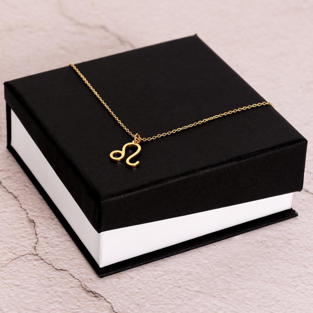 Leo Zodiac Symbol Necklace