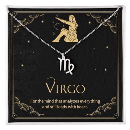 Virgo Zodiac Symbol Necklace