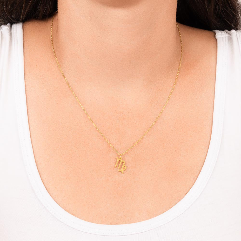 Virgo Zodiac Symbol Necklace