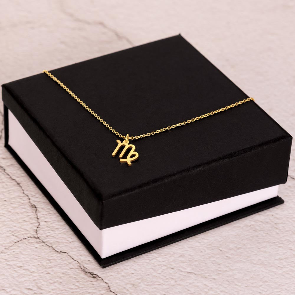 Virgo Zodiac Symbol Necklace