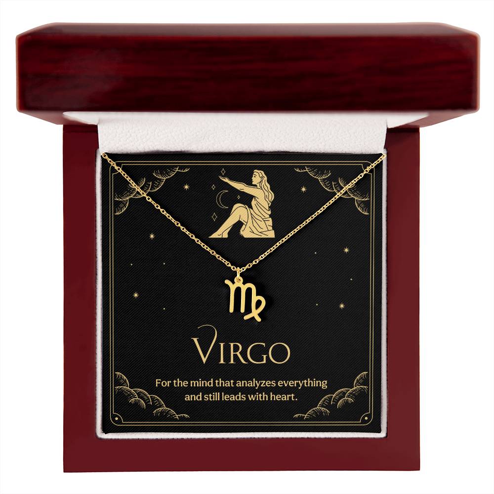 Virgo Zodiac Symbol Necklace