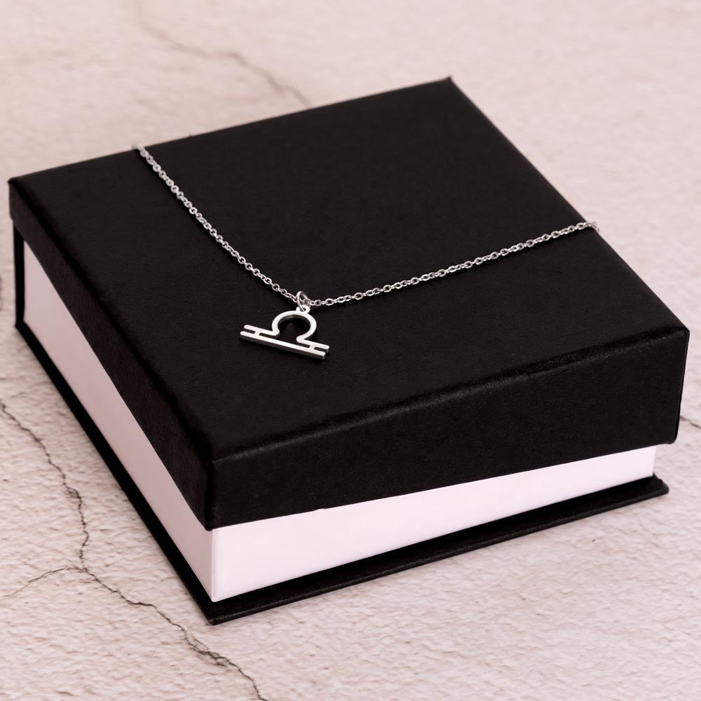 Libra Zodiac Symbol Necklace