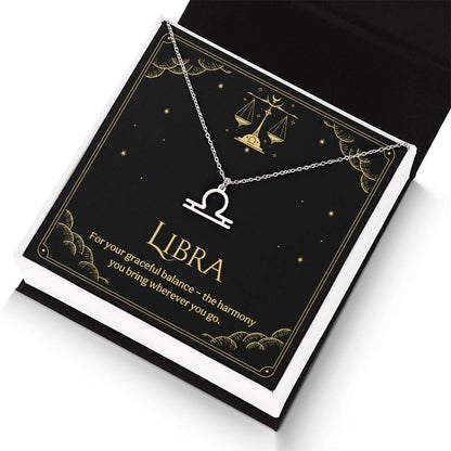 Libra Zodiac Symbol Necklace