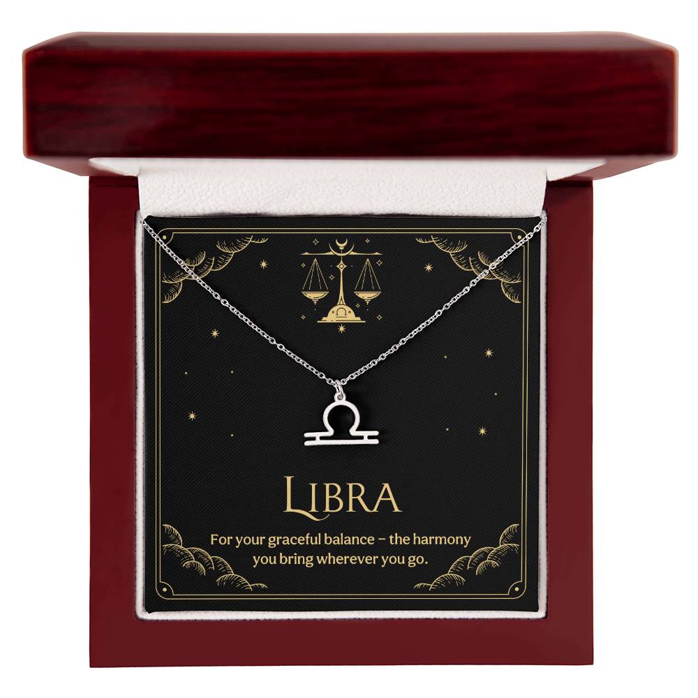 Libra Zodiac Symbol Necklace