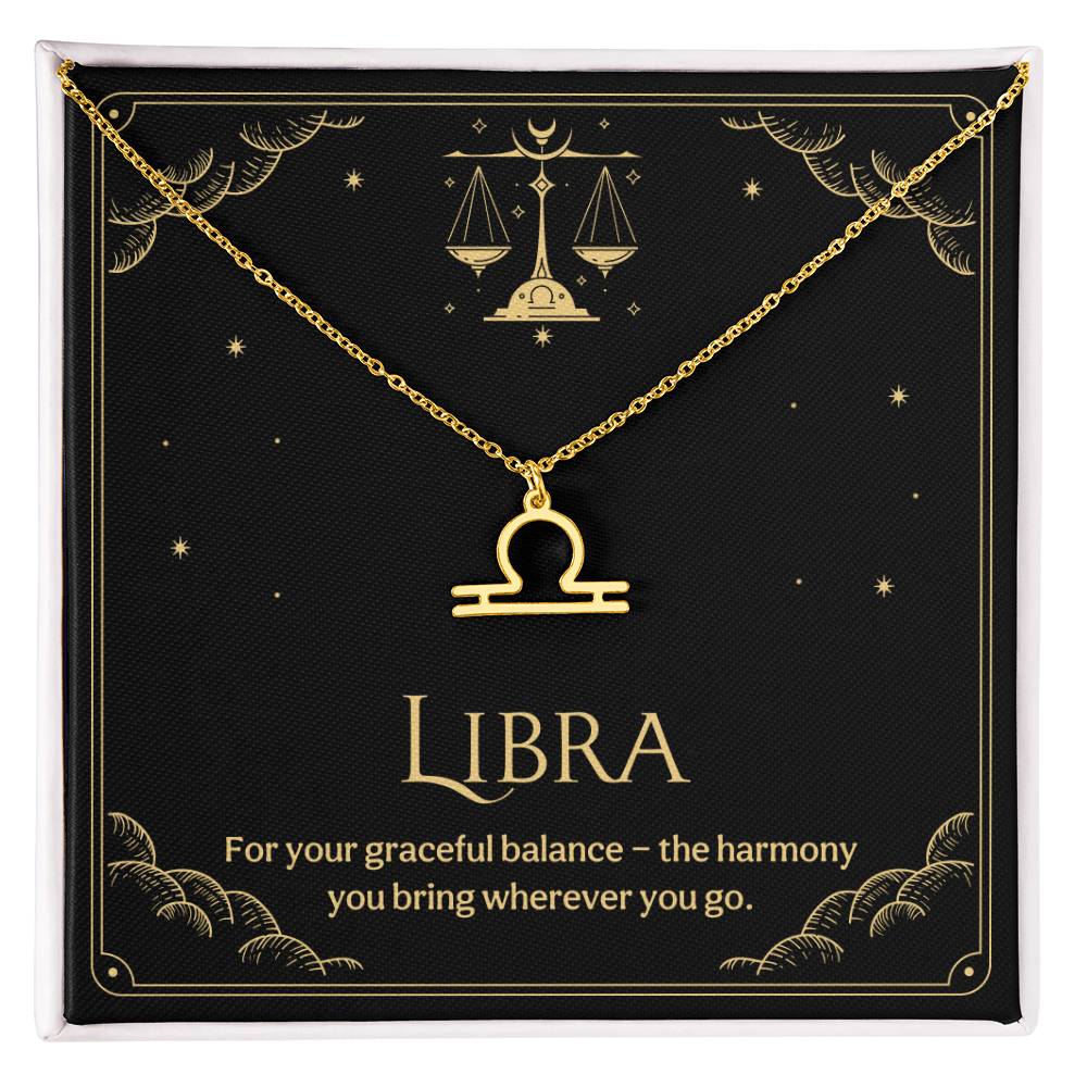 Libra Zodiac Symbol Necklace