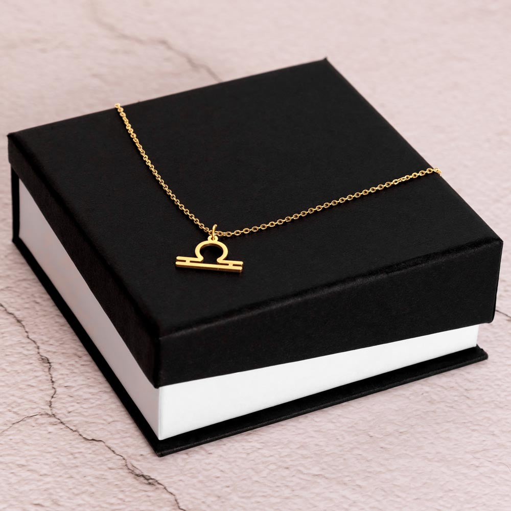 Libra Zodiac Symbol Necklace