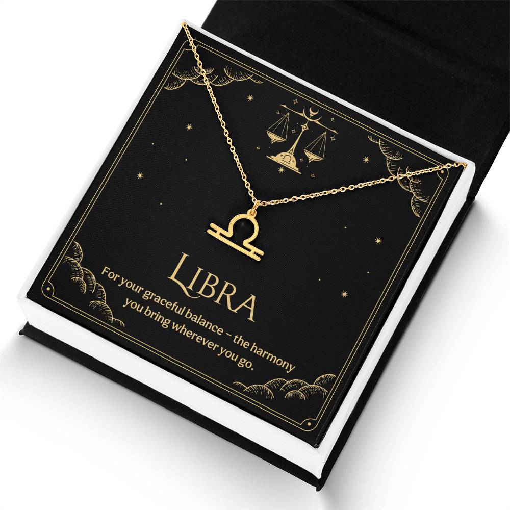 Libra Zodiac Symbol Necklace