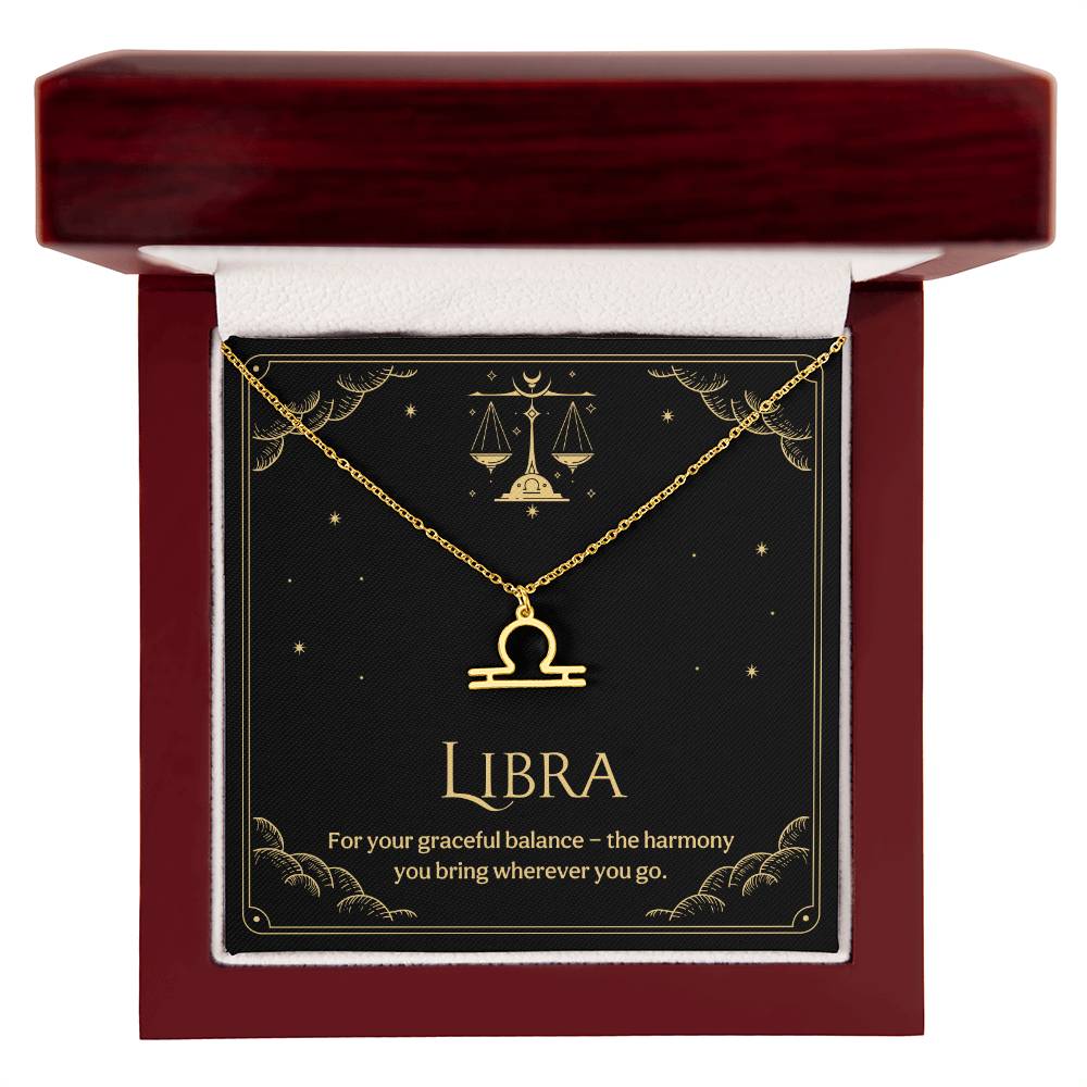 Libra Zodiac Symbol Necklace