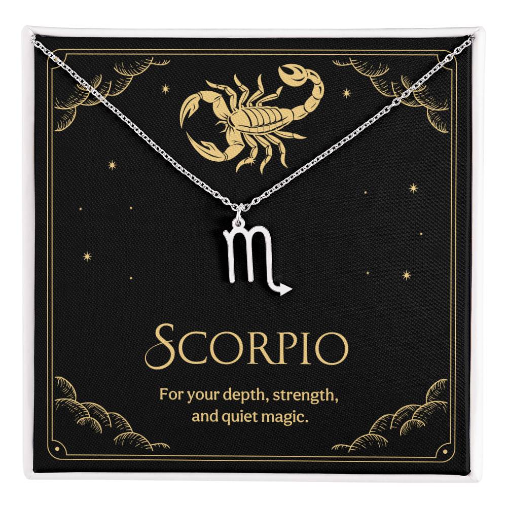 Scorpio Zodiac Symbol Necklace
