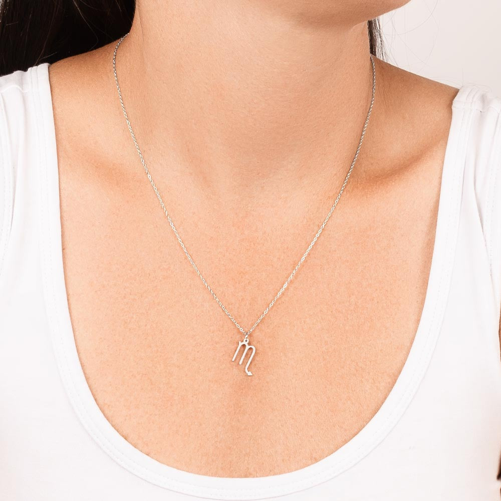 Scorpio Zodiac Symbol Necklace