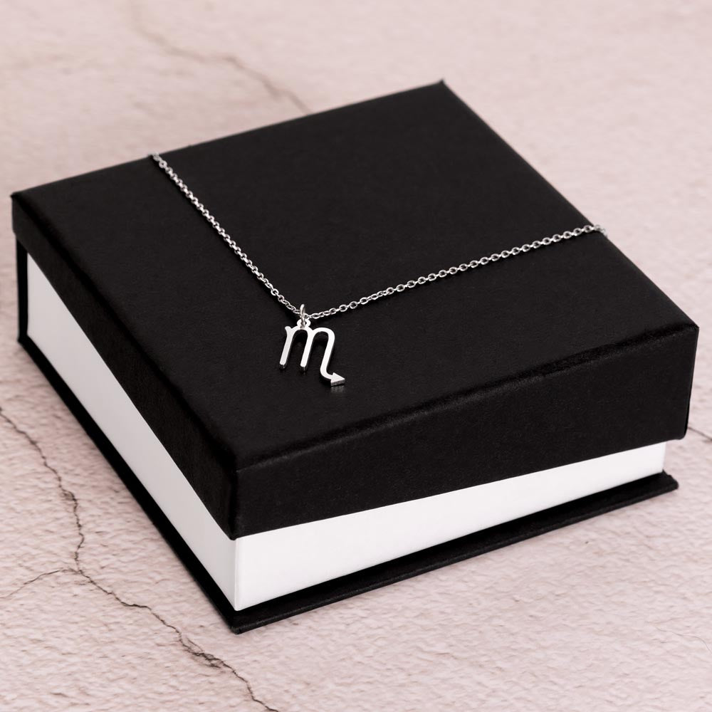 Scorpio Zodiac Symbol Necklace