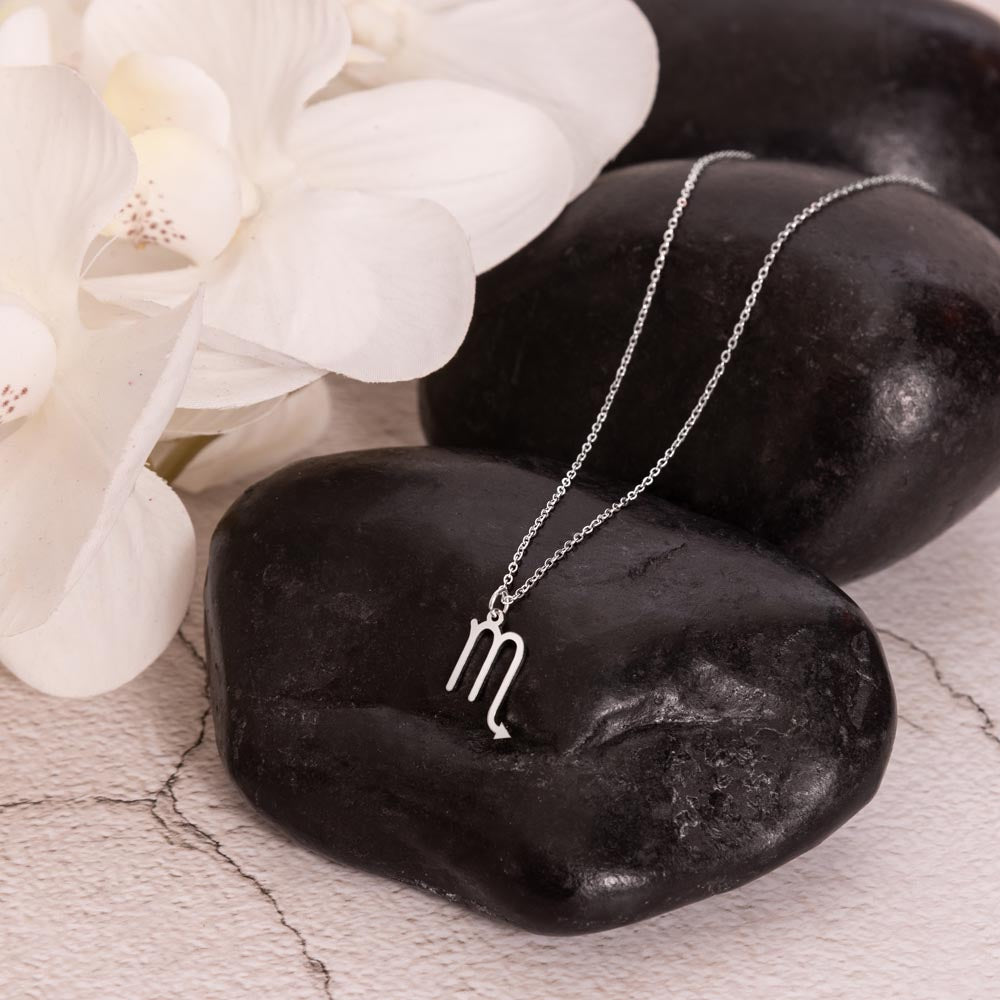 Scorpio Zodiac Symbol Necklace