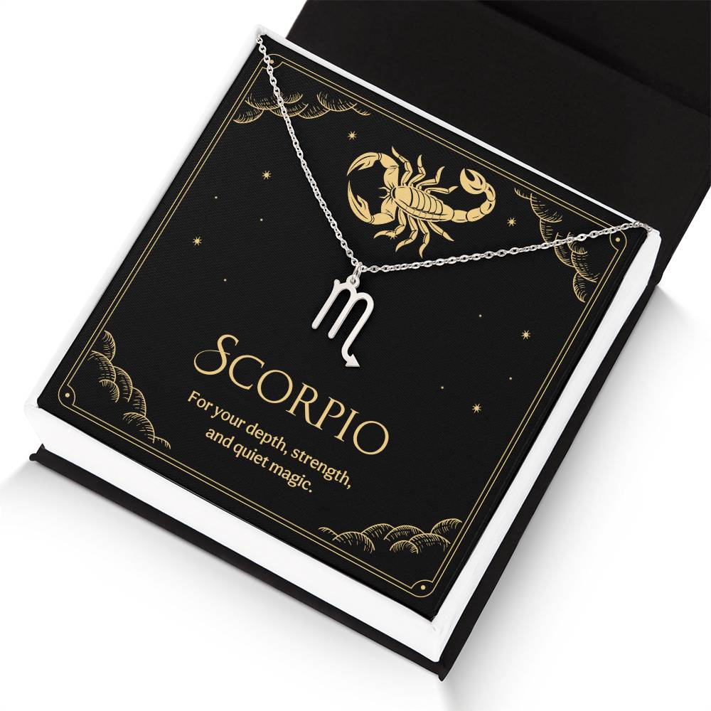 Scorpio Zodiac Symbol Necklace