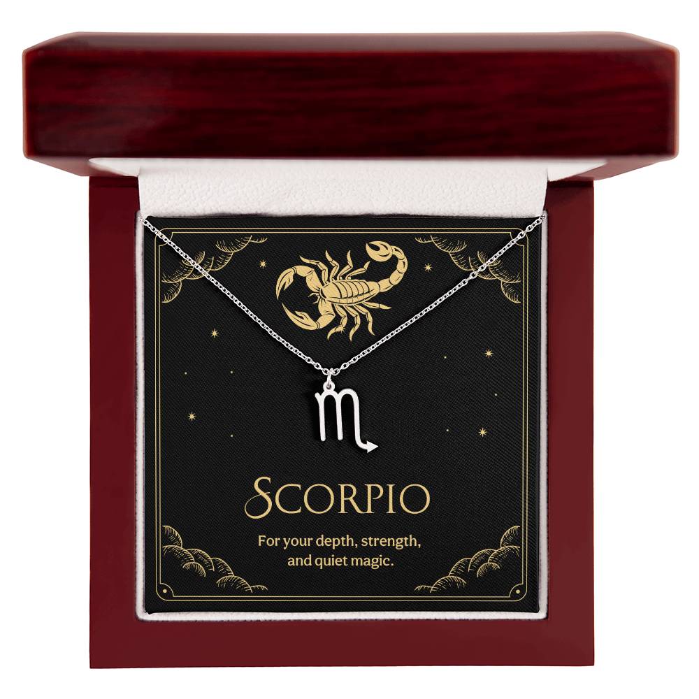 Scorpio Zodiac Symbol Necklace