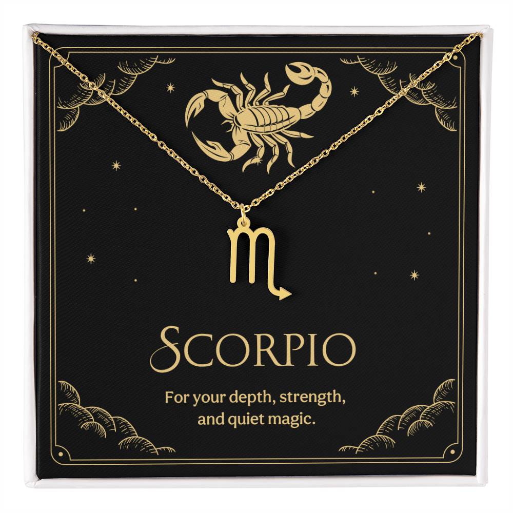 Scorpio Zodiac Symbol Necklace