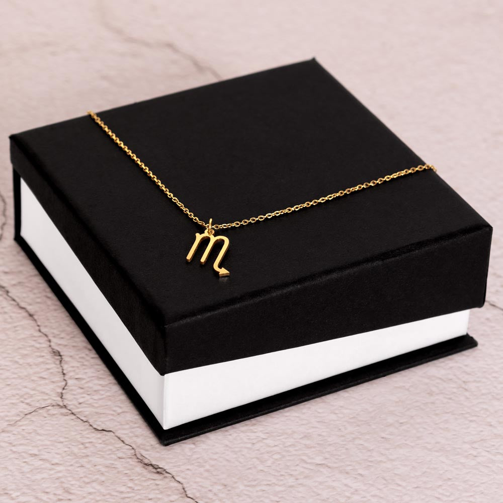 Scorpio Zodiac Symbol Necklace