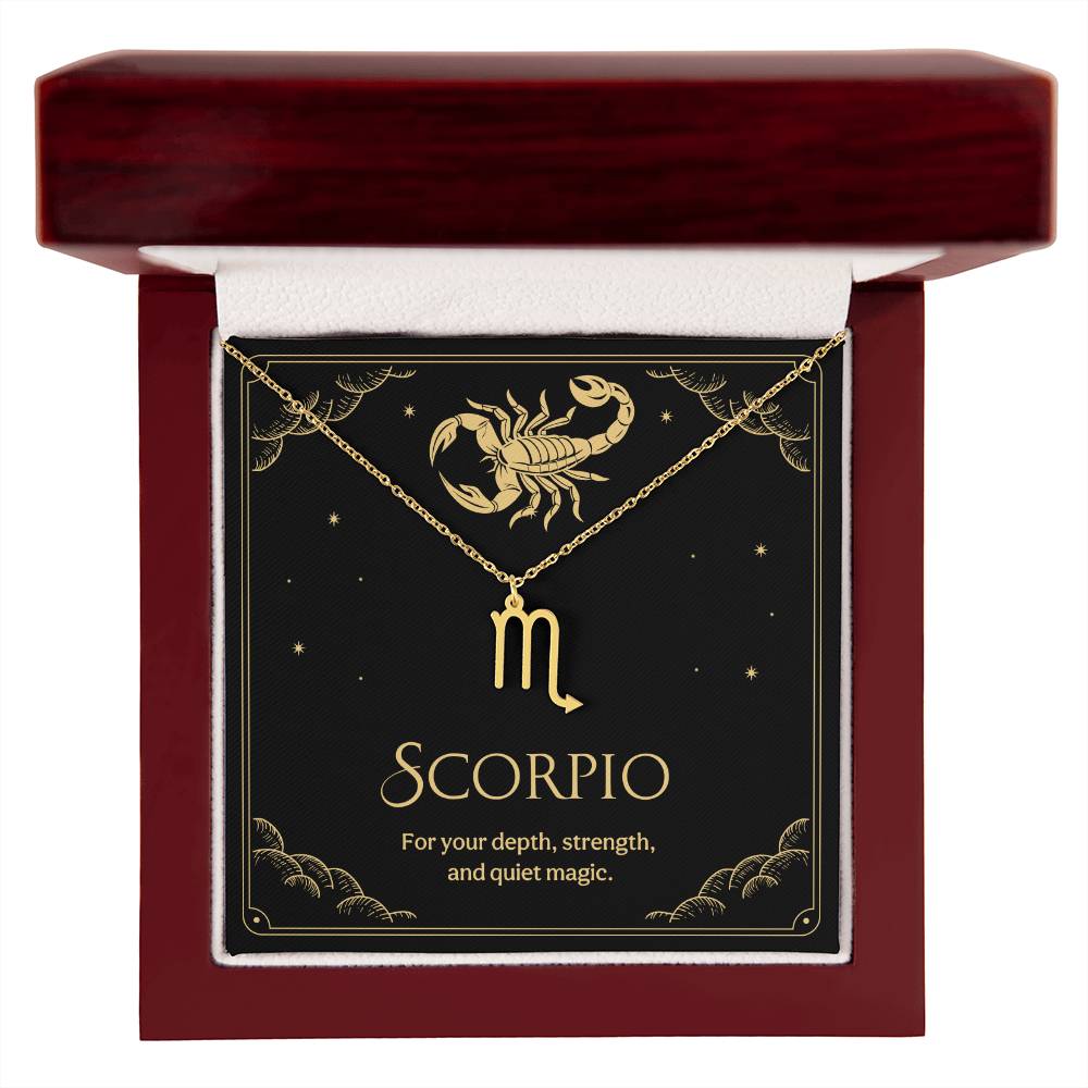 Scorpio Zodiac Symbol Necklace
