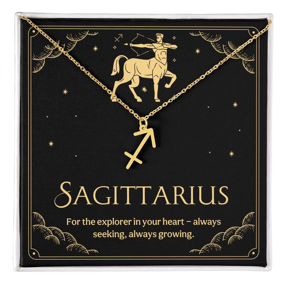 Sagittarius Zodiac Symbol Necklace