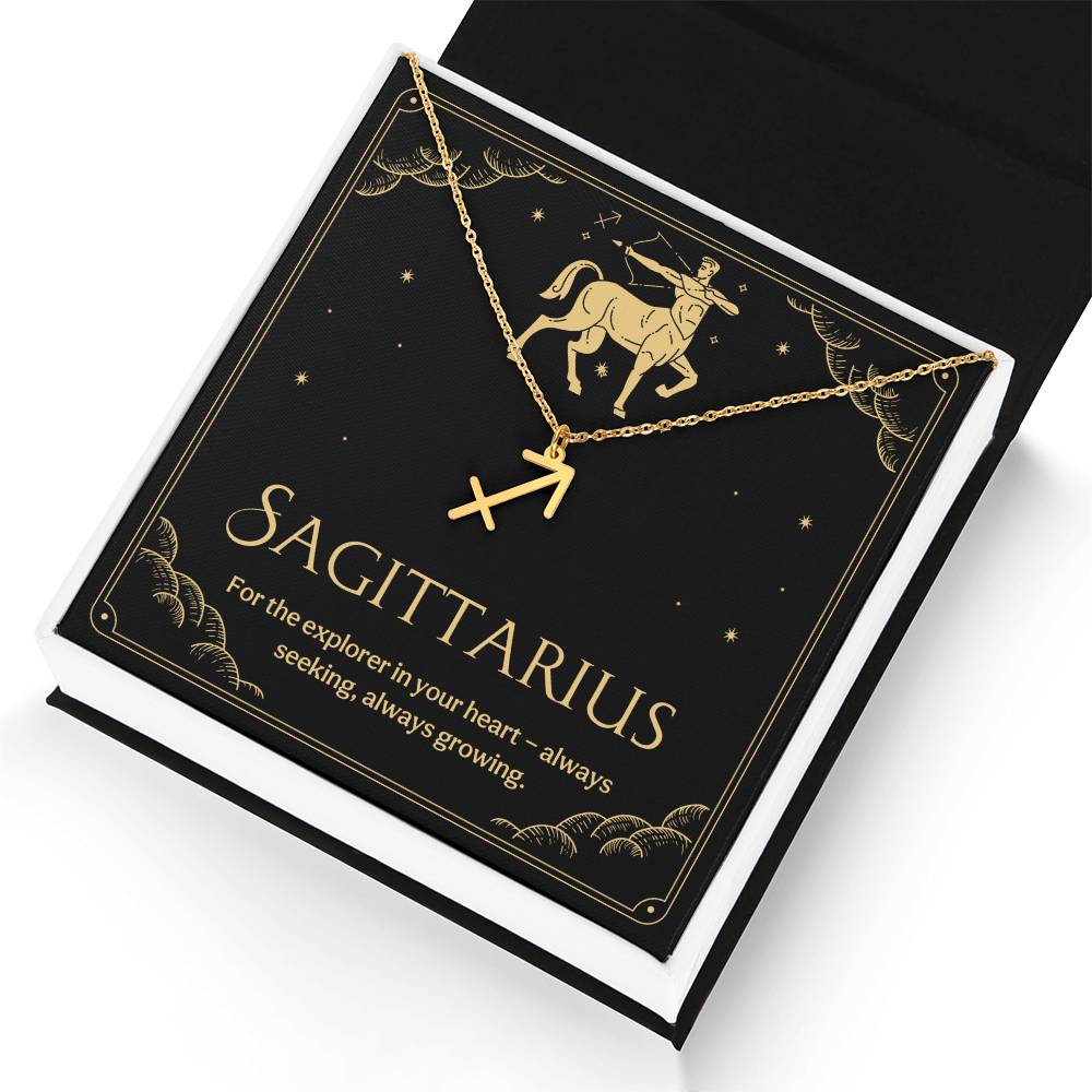 Sagittarius Zodiac Symbol Necklace