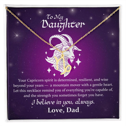 To My Daughter, Your Capricorn Spirit Is Determined And Resilient, Zodiac Sign