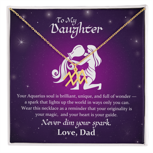 To My Daughter, Your Aquarius Soul Is Brilliant, Zodiac Sign