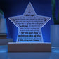 Printed Star Acrylic Keepsake For New Baby Nursery Or Child Bedroom, LED Light Feature, From Mother
