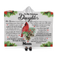 To My Precious Daughter, Christmas Hooded Sherpa Fleece Blanket