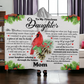 To My Precious Daughter, Christmas Hooded Sherpa Fleece Blanket