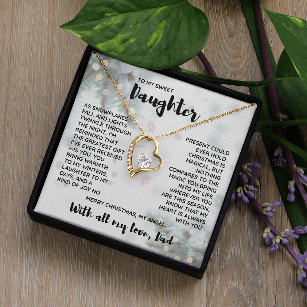 To My Daughter Gift, My Heart Is Always With You, Merry Christmas