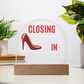 Closing Deals In Heels, Acrylic Plaque For Office Desk, Realtor Gift Idea, Entrepreneur, Boss Lady, SheEO