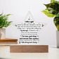 Printed Star Acrylic Keepsake For New Baby Nursery Or Child Bedroom, LED Light Feature