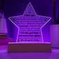 Printed Star Acrylic Keepsake For New Baby Nursery Or Child Bedroom, LED Light Feature