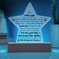 Printed Star Acrylic Keepsake For New Baby Nursery Or Child Bedroom, LED Light Feature, From Mother