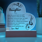 To My Daughter, Sentimental Acrylic Keepsake With LED Light, From Dad