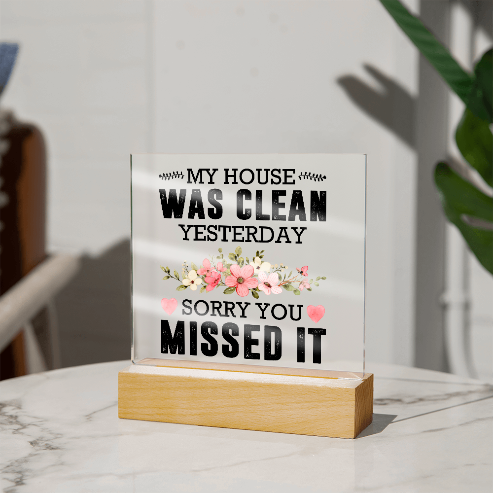 Acrylic Plaque Rustic Home Decor, Housewarming Gift Ideas, Home Office Decor