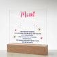 Acrylic Plaque Keepsake For Mom, Gift From Child To Mother, I Am Forever Thankful