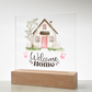 New Homeowners, Welcome Home Rustic Sign Acrylic Keepsake