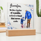 Gift For Grandpa, Keepsake Acrylic Plaque For Grandparent,  Gift From Grandson
