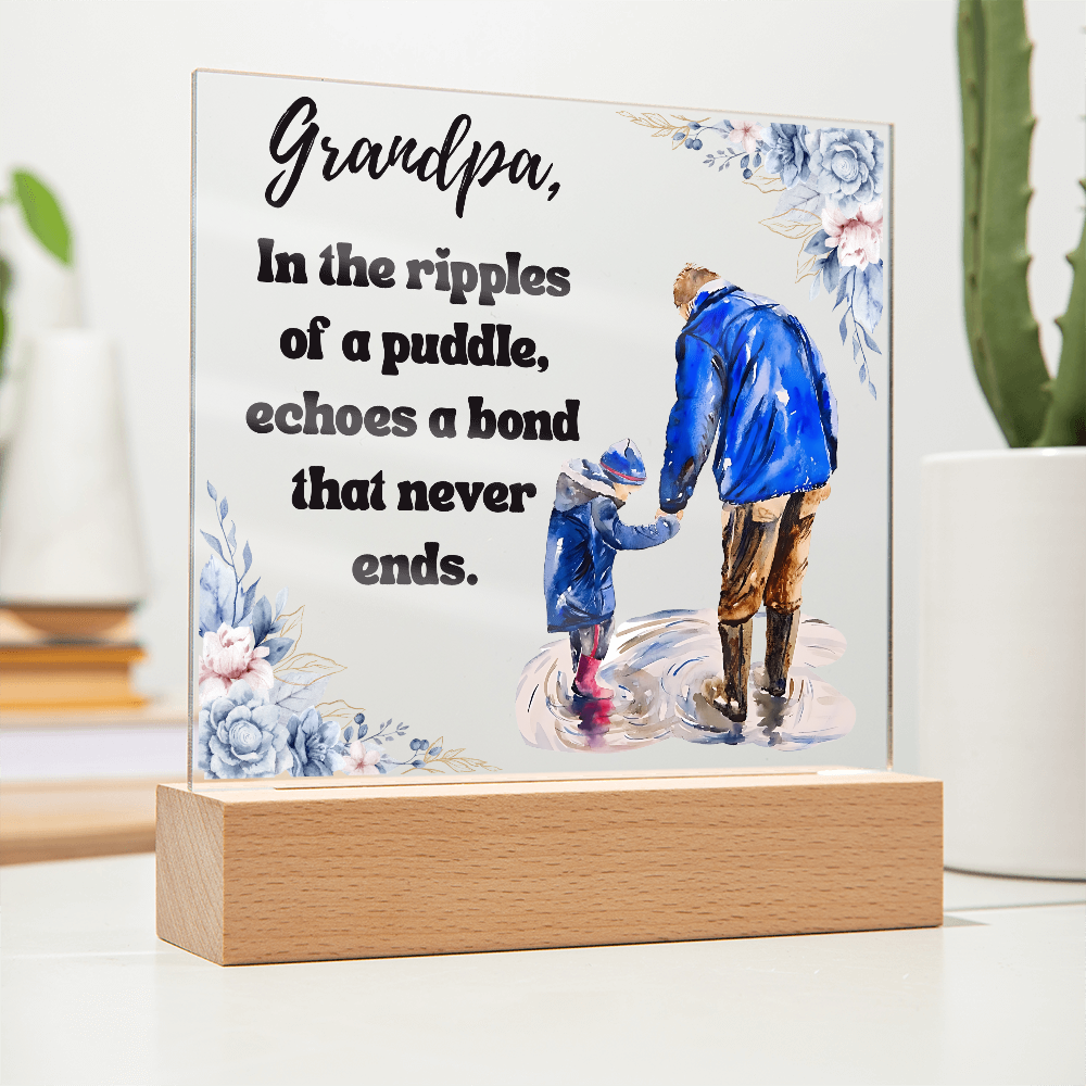 Gift For Grandpa, Keepsake Acrylic Plaque For Grandparent,  Gift From Grandson
