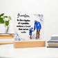 Gift For Grandpa, Keepsake Acrylic Plaque For Grandparent,  Gift From Grandson