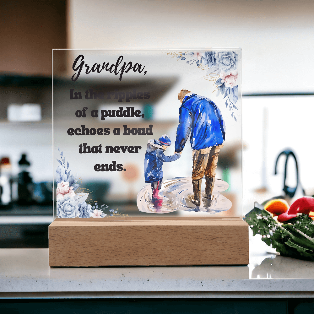 Gift For Grandpa, Keepsake Acrylic Plaque For Grandparent,  Gift From Grandson