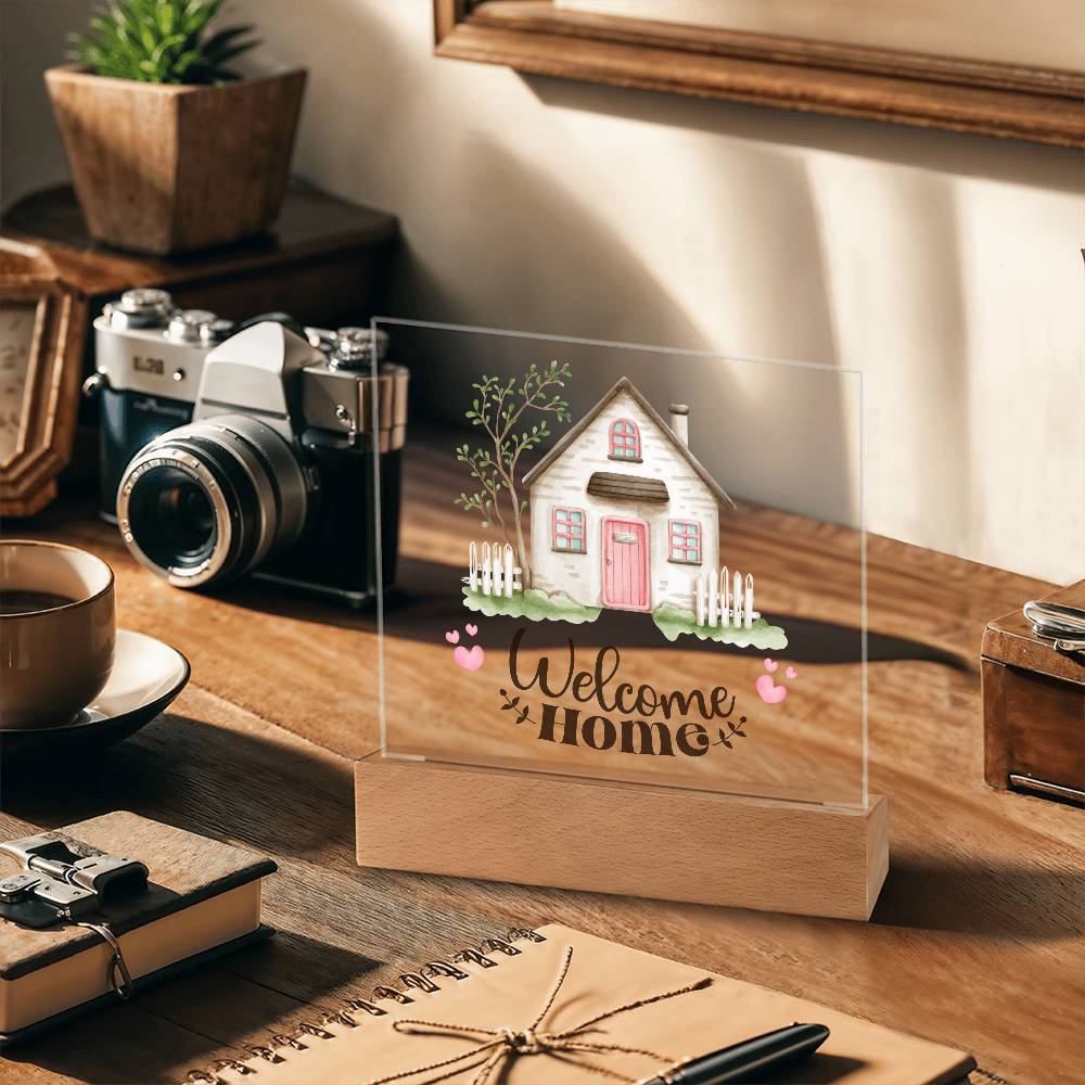 New Homeowners, Welcome Home Rustic Sign Acrylic Keepsake