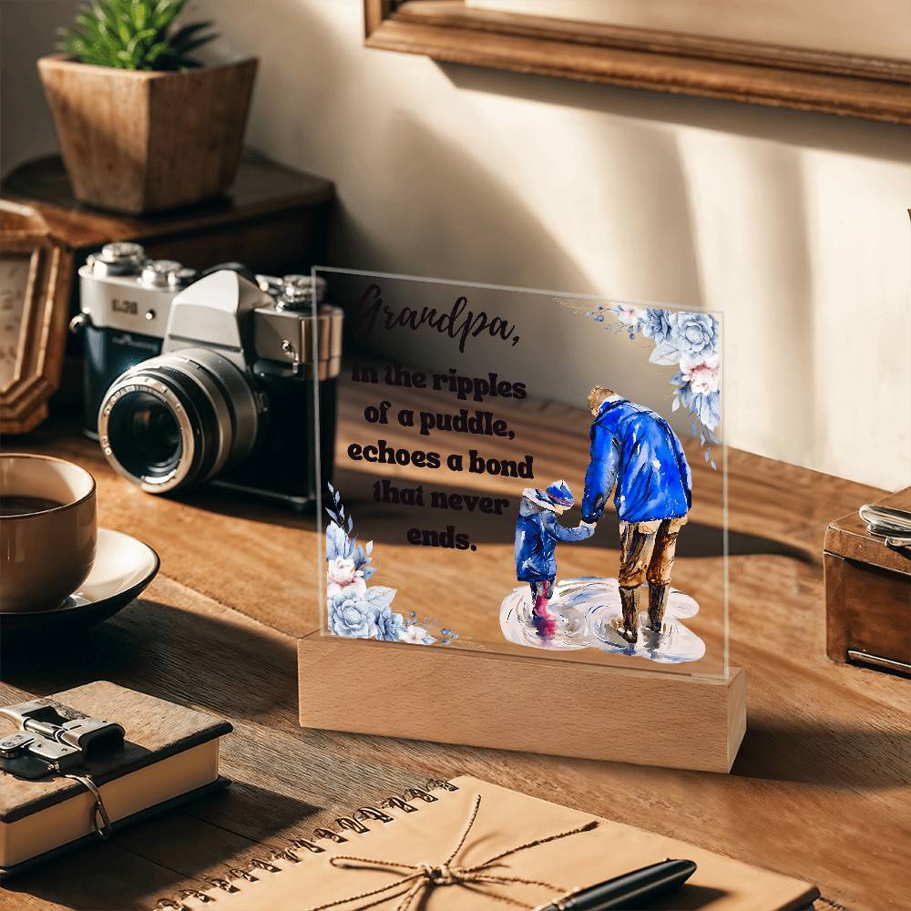 Gift For Grandpa, Keepsake Acrylic Plaque For Grandparent,  Gift From Grandson