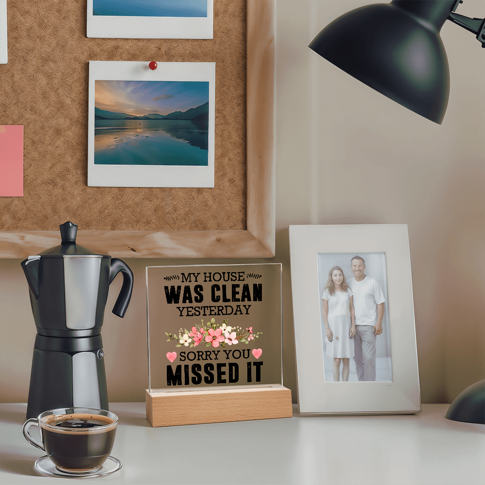 Acrylic Plaque Rustic Home Decor, Housewarming Gift Ideas, Home Office Decor